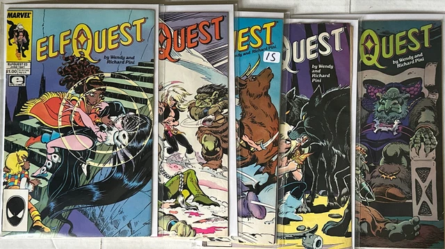 Marvel Comics Elf Quest Comic Book Lot Of 5