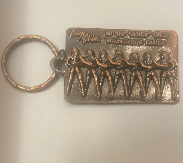 Riviera Hotel & Casino Las Vegas Demolished Crazy Girls Keychain No Ifs Ands Or