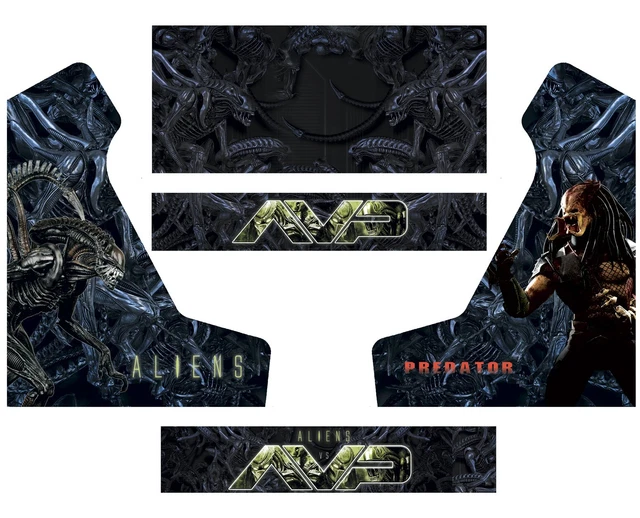 Stickers Alien vs Predator modèle 2 borne d'arcade Stickers Alien vs Predator modèle 2 borne d'arcade