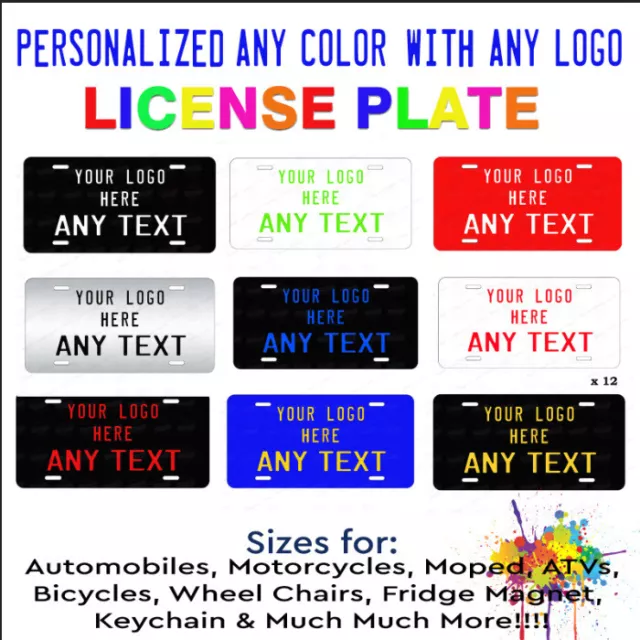 Personalized Custom Logo License Plate for Auto ATV Bike Motorcycle Keychain etc