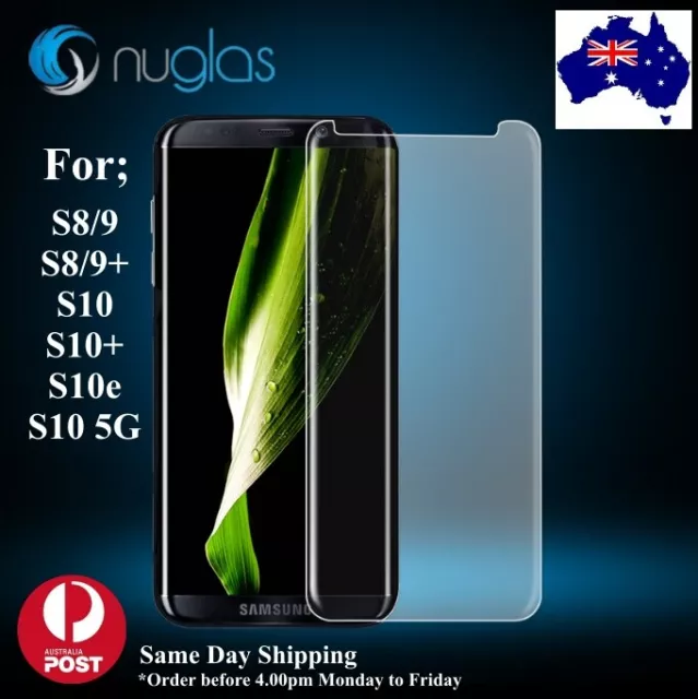 NUGLASS amsung Galaxy S8 S9 S10 and Plus 3D for Tempered Glass Screen Protector