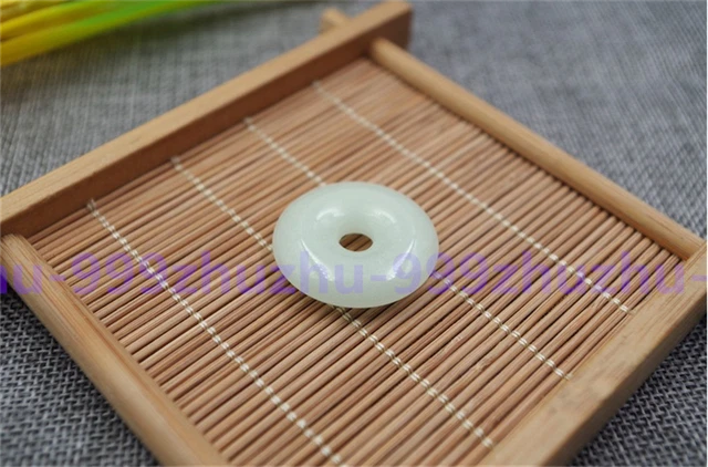 Natural Luminous Stone Donut Pendant 50mm Jewelry Anniversary Gift Lucky