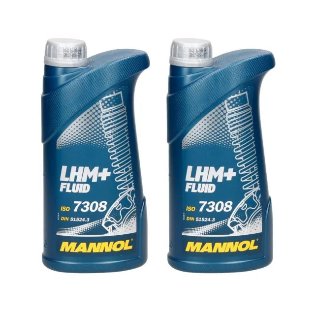 2 x 1 Liter Mannol LHM+ Fluid Hydraulik ISO 7308 Servolenkung PSA B 71 2710