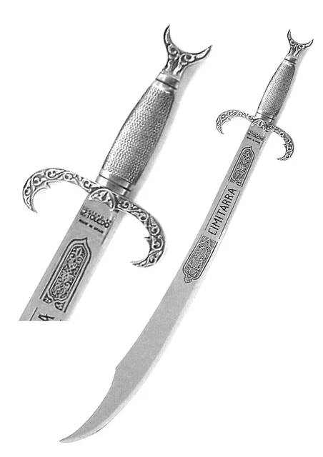 Spada antica Scimitarra da collezione in acciaio forgiata a Toledo spade 100 cm