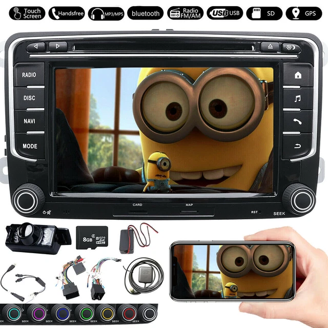 7" Car DVD Stereo Radio Player 8GB MAP GPS for VW Golf Tiguan Jetta Passat Seat