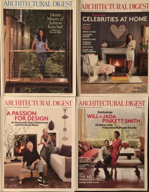 Architectural Digest Magazines Demi Moore Will Smith Brooke Shields