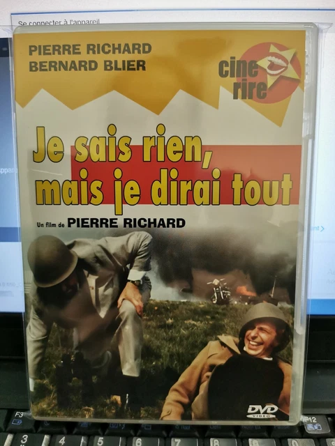 Je Sais Rien, Mais Je Dirai Tout Film Pierre Richard Dvd 1973 Sorti Du Coffret