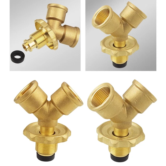 Propane Y Splitter Adapter 2 Way Gas Adapter for Gas Burner Heater
