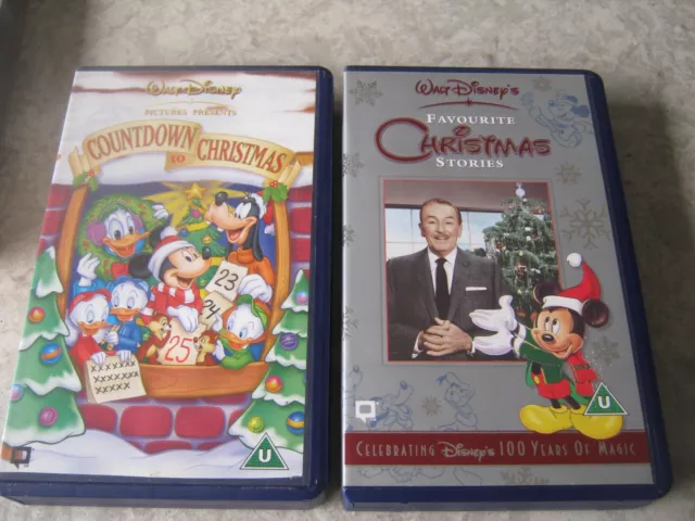 2 X WALT Disney VHS Videos Countdown To Christmas Favourite Christmas 2-x-walt-disney-vhs-videos-countdown-to-christmas-favourite-christmas