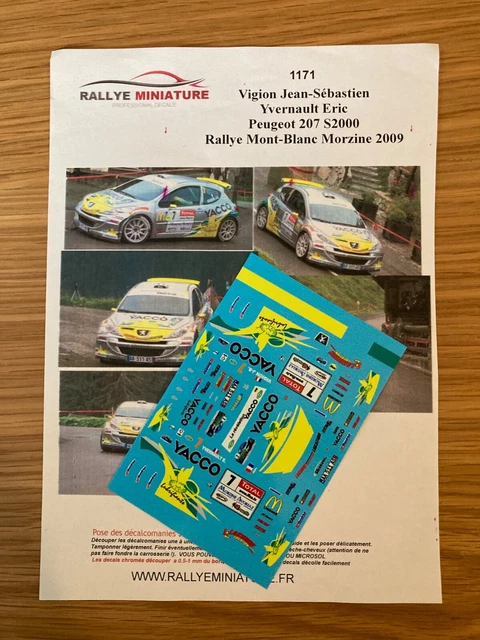 Décalcomanies 1/43 Peugeot 207 RC R3T #26 Rallye Du Var 2012 - ACCROMINI43 Pour Maquette
