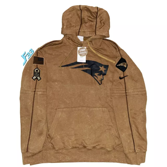 Nike New England Patriots Salute to Service Hoodie 2023 Men's Sideline Pullover