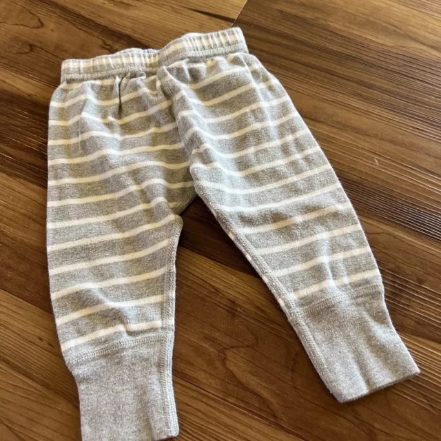 Hanna Andersson Grey Striped Wiggle Pants Size 6-12 Months 70