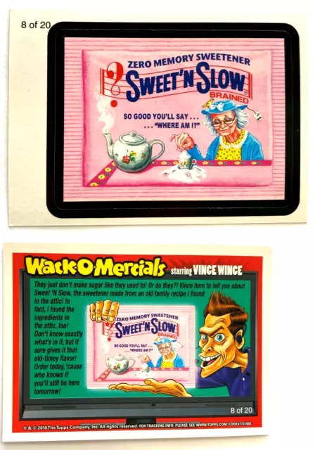 2010 Topps Wacky Packages Series 7 Wack-O-Mercials Sweet'n Slow Card 8 Of 20