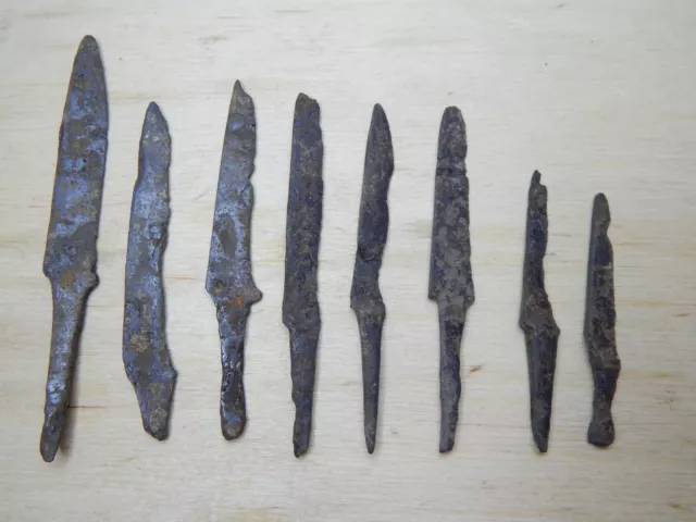 Ancient Iron Forged Knife 8 pcs, Viking Age.