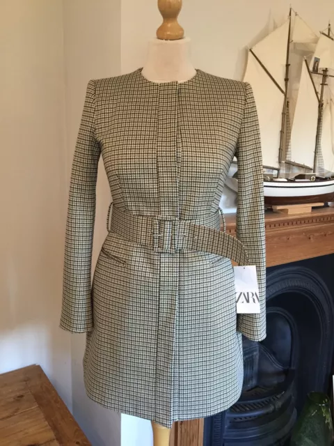 Zara belted deals frock coat