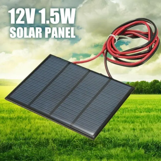 1.5W12V Mini Power Solar Panel Small Cell Phone Module Wire Charger sale F0C8