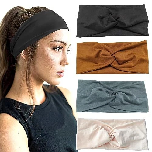 DRESHOW 8 Pièces Bandeau Cheveux Femme Boho - Serre-Tête Élastique Avec Nœuds