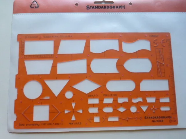 Zeichenschablone STANDARDGRAPH N° 8385 EDV-Schablone UNBENUTZT