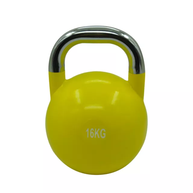 16kg Steel Pro Grade Competition Kettlebell Weight - Home Gym Strenth Training