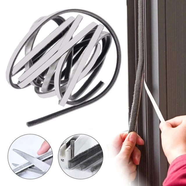 Boudin D'Étanchéité Pour Bas De Porte - 93 Cm (Blanc) | Anti-Courants D'Air, Bruit Et Poussière | Coupe à Mesure, Nettoyage Facile - 8