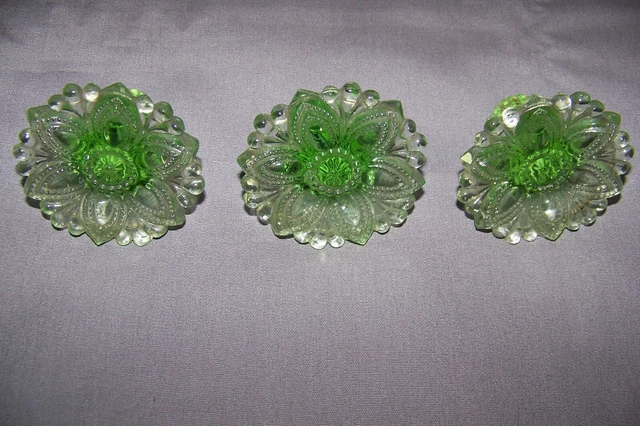 Three, Old, Glass, Used, Decorative Tiebacks - Please Read Description