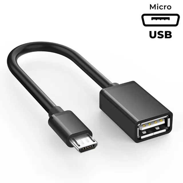 Cable Adaptateur Host Otg Micro Usb Pour Xiaomi Redmi 12C 10A 9C 9A A2+ Cle Usb