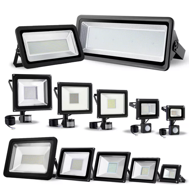 LED Fluter SMD/Mit Bewegungsmelder 10W 20W 30W 50W 100W 500W Flutlicht 220V IP65