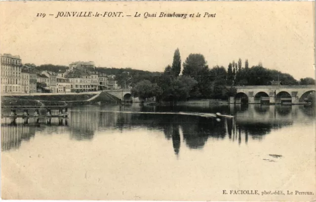 CPA AK Joinville le Pont Le Quai Beaubourg et le Pont FRANCE (1283422)
