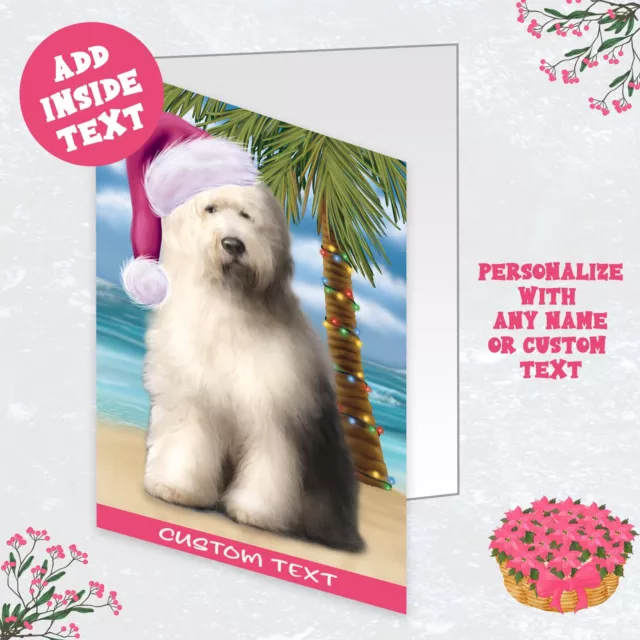 Old English Sheepdog Greeting Cards and Note Cards with Envelopes Christmas NWT