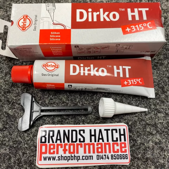 For Elring Dirko HT RED -60C to 315C 70ml Silicone Sealant - Gasket Sealer