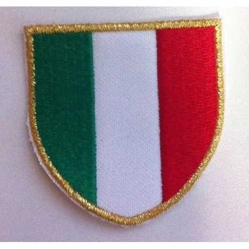 [Patch] SCUDETTO ITALIA bordo sottile cm 5 x 5 toppa ricamata termoadesiva -340