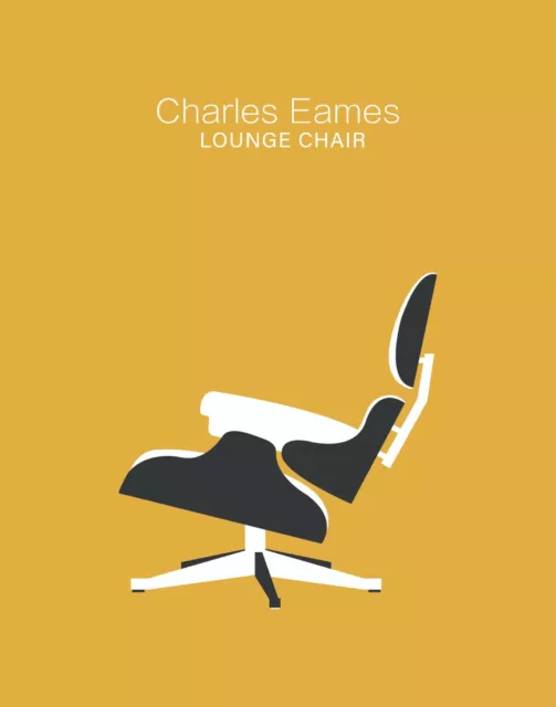 Mid Century Modern Charles Eames Lounge Chair Giclee