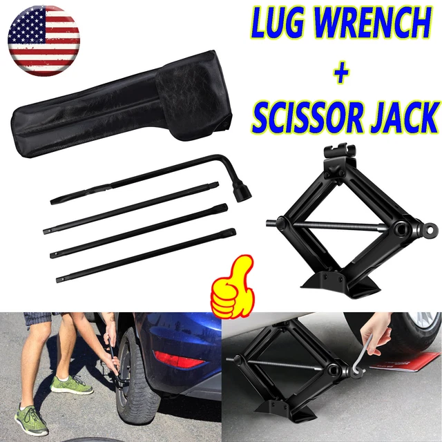 2 TON SCISSOR Jack For Chevy Silverado GMC Sierra Spare Tire Lug Wrench