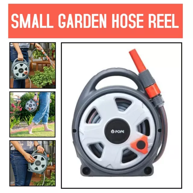 Small Garden Hose Reel - No Assembly Required Ready Use Lightweight And Portable