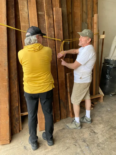 2~Rustic reclaimed solid old growth lumber Doug Fir wine room door pre hung 8