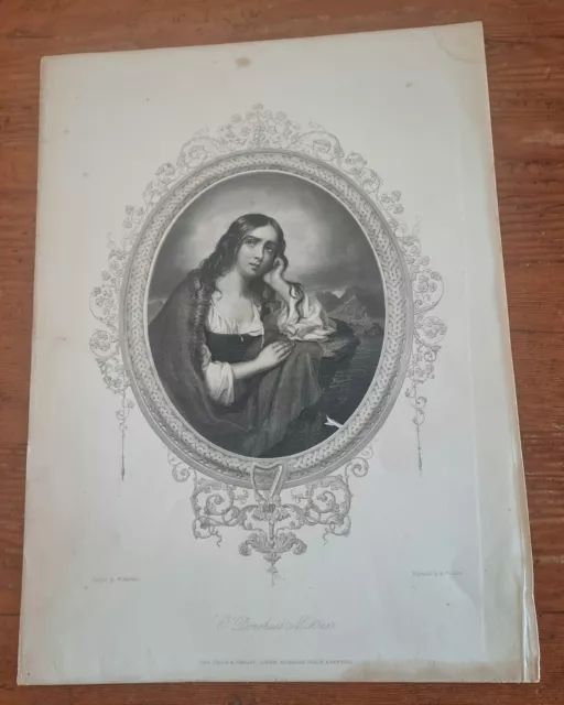 Beautiful lady: O'Donohue's Mistress. Tallis steel engraved print, 1840s.