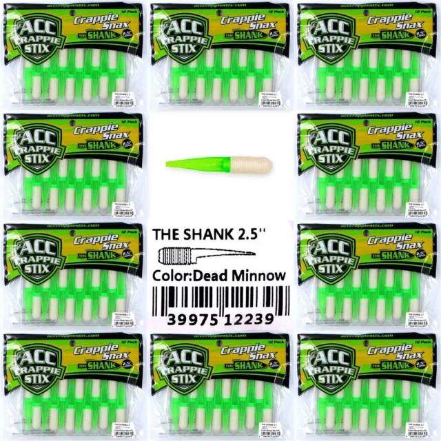 (10) Unopened Packs ACC 2 1/2" Crappie Stix Snax The Shank Dead Minnow Brand New