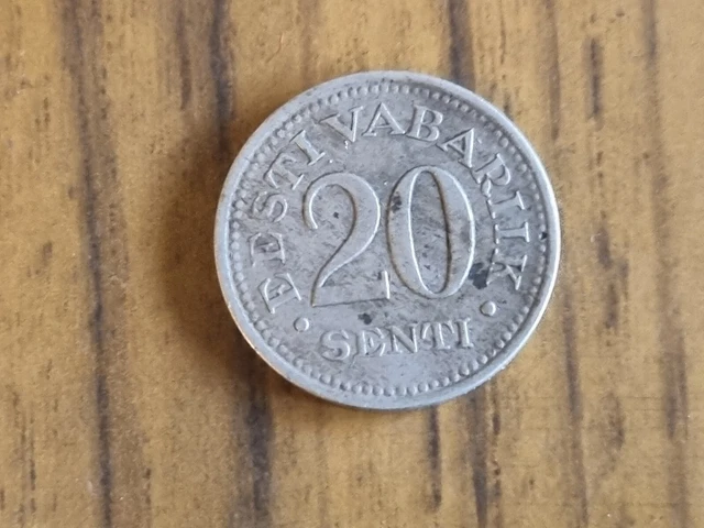 1935 Estonia 20 Senti coin
