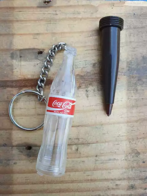 Vintage Coca Cola Coke Key Chain Key Ring Pen Argentina