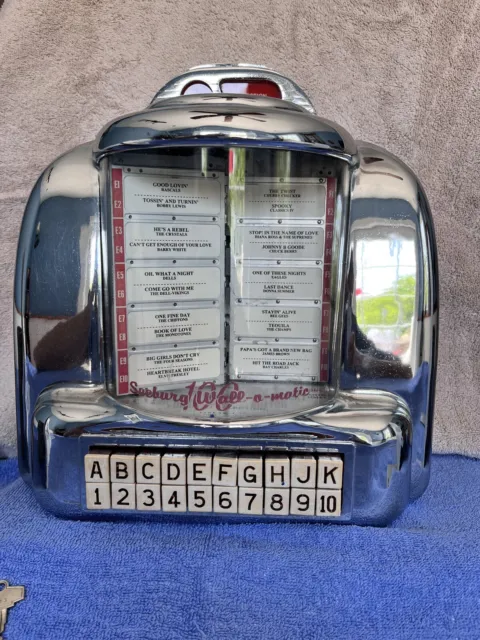 Seeburg Wall-O- Matic 100 3W1 Diner Coin Op Wall Box #2 with Key and Mount