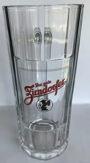 Vintage  Zirndorfer Heavy Glass German  Beer Mug 0.5L