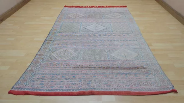 Large Oriental CARPET RUG Hand Made WOOL Living Room Vintage SILK 8ft 5" x 5ft 6