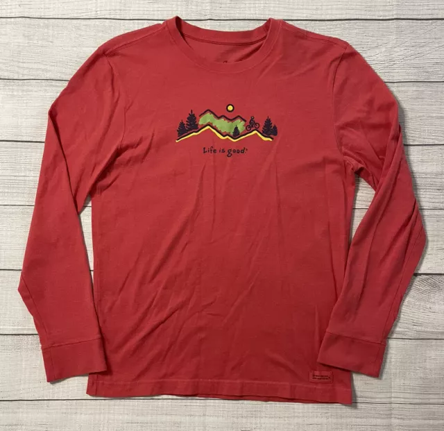 Life is Good Vintage Shirt Size Small Bike Vista Long Sleeve Shirt
