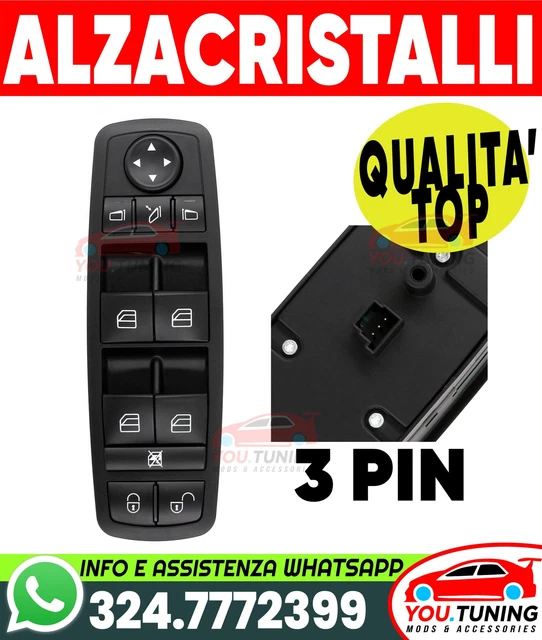 Pulsantiera Alzacristelli Per Mercedes Classe A W169 - Interruttore Guidatore - Foto 13