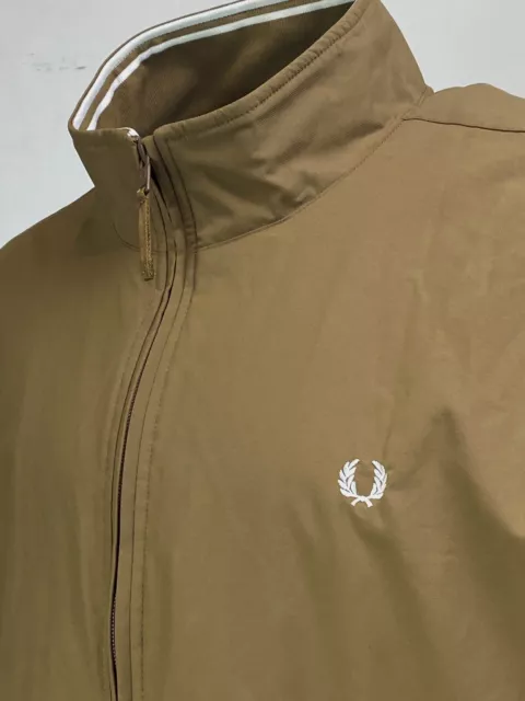 FRED PERRY Tipped Brentham Bomber Jacket XXL Bronze Mod