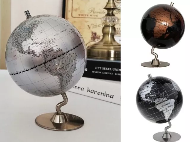 World Globe Map with Metal Base Firmly Stand Great Gift for Kids School Teaching