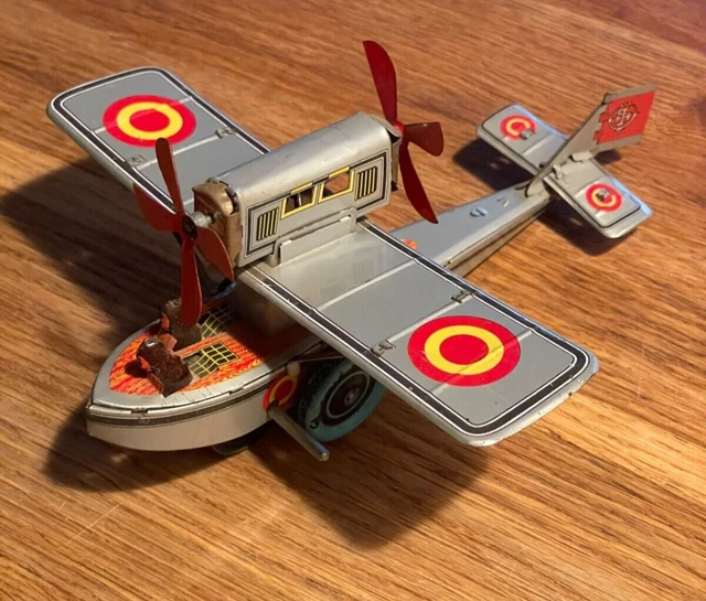 Ancien Avion Mécanique En Tôle Jouef 810 / Arnold, Jouet Vintage