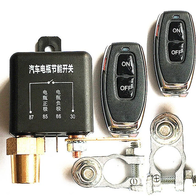 WIRELESS DUAL REMOTE Car Battery Cut Off Kill Switch Master Disconnect
