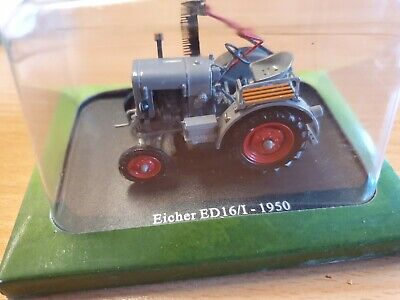 Eicher Voiture miniature Tracteur Agricole Eicher ED16/I 1950 Hachette 1/43 