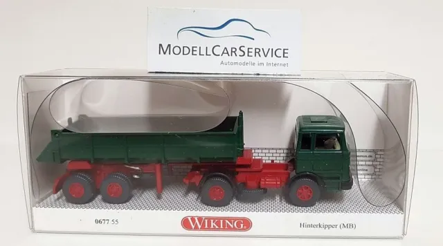 Wiking Sondermodell 1/87 (H0): 067755 Mercedes-Benz LPS Kippsattelzug, moosgrün